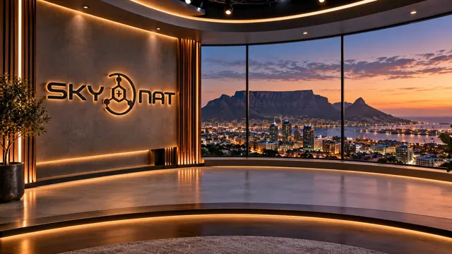 Cape Town at sunset virtual set