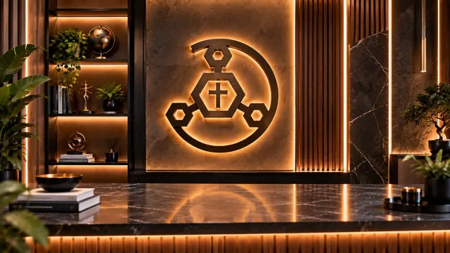 Emblem Desk Night virtual studio set