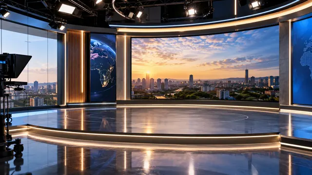 Skyline Atrium virtual studio set