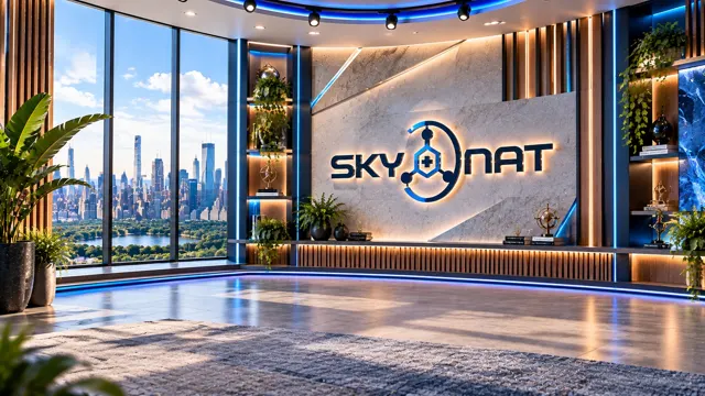 Skynat Blue virtual studio set